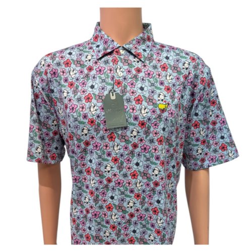 Masters Performance Tech Light Blue Flower Explostion Polo 