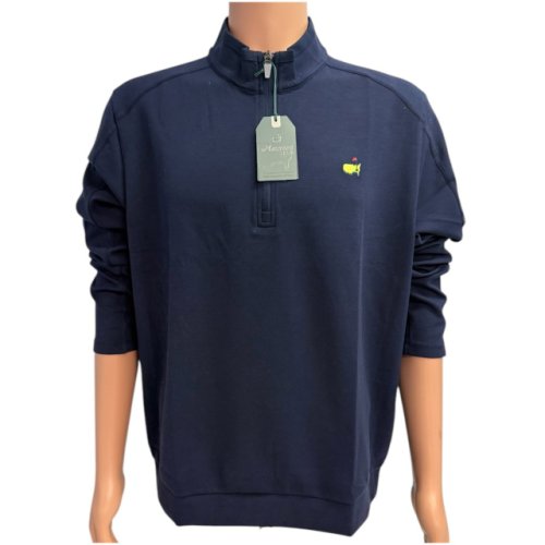 Masters Performance Tech Navy 1/4 Zip Pullover with Rounded Neck 