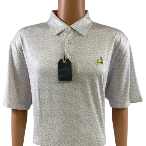 Masters Performance Tech White and Grey Jumble Polo 