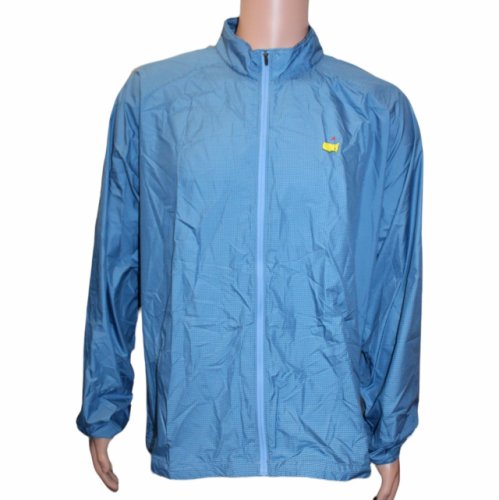 Masters Peter Millar Blue Houndstooth Foldable Rain Jacket 