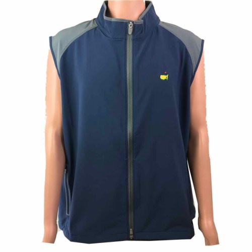 Masters Peter Millar Clubhouse Navy Performance Tech Full-Zip Vest 