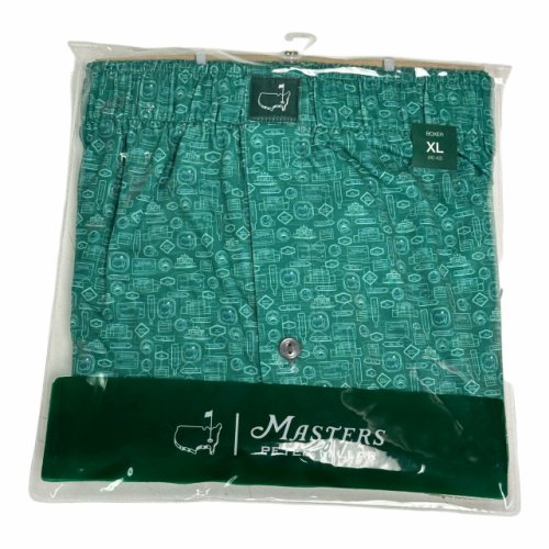 Masters Peter Millar Green Boxers with Signs Icons 