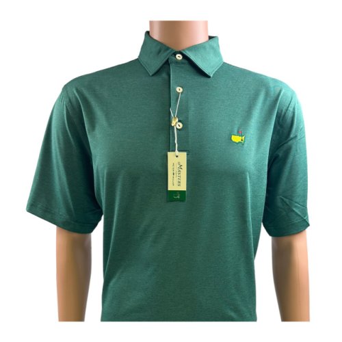 Masters Peter Millar Heather Green Mélange Performance Polo 
