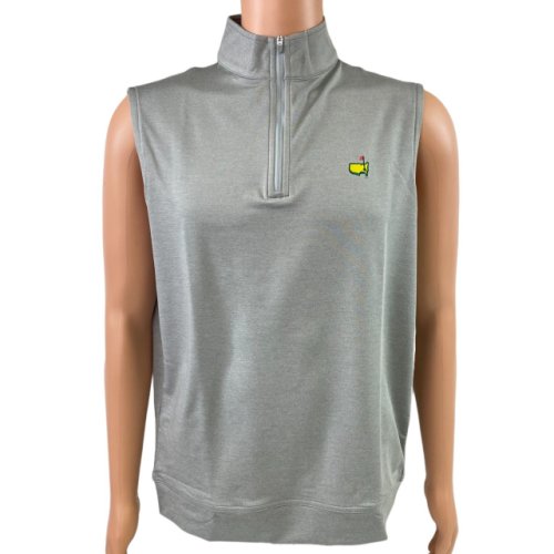 Masters Peter Millar Light Grey Performance 1/4 Zip Vest 