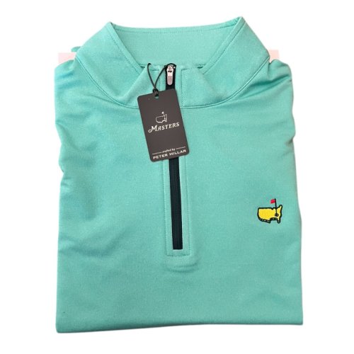 Masters Peter Millar Performance Tech Aqua 1/4 Zip Pullover 