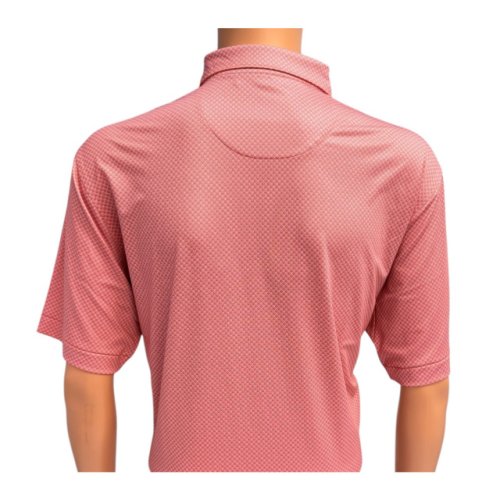 Masters Peter Millar Performance Tech Red Pattern Polo 