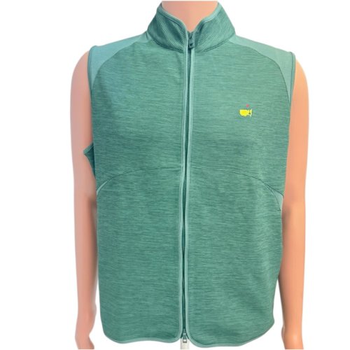Masters Peter Millar Textured Green Full Zip Vest 