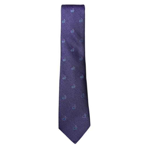 Masters Purple Tie with Blue Map Logos 