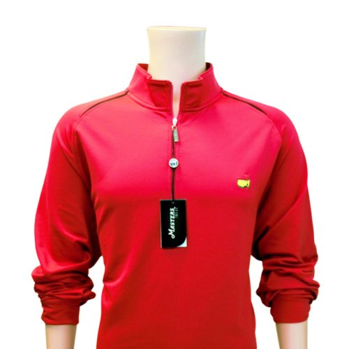 Masters Red & Black Performance Tech Quarter Zip Pullover 