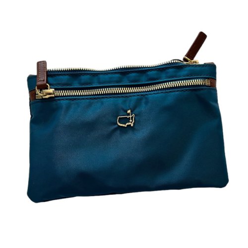 Masters Slate Blue Made in Italy Collection Nylon Zippered Wristlet 