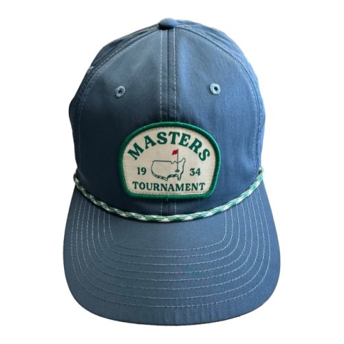 Masters Slate Blue Performance Tech Retro Patch Rope Hat (Green & White Rope) 