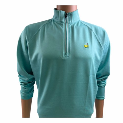 Masters Tech Ice Blue Performance 1/4 Zip Pullover with Grey Zipper 
