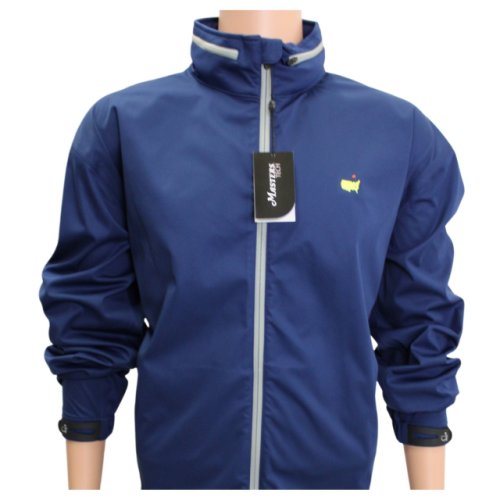 Masters Tech Navy Blue Full Zip Wind Jacket with Stowable Hood