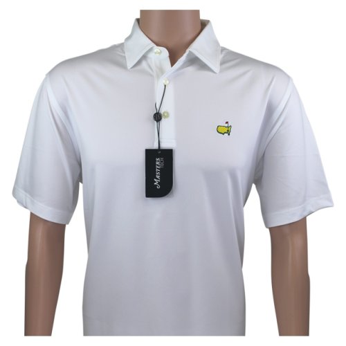 Masters Tech White Performance Polo Golf Shirt
