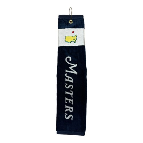 Masters Tri Fold Golf Towel - Navy/White Script 