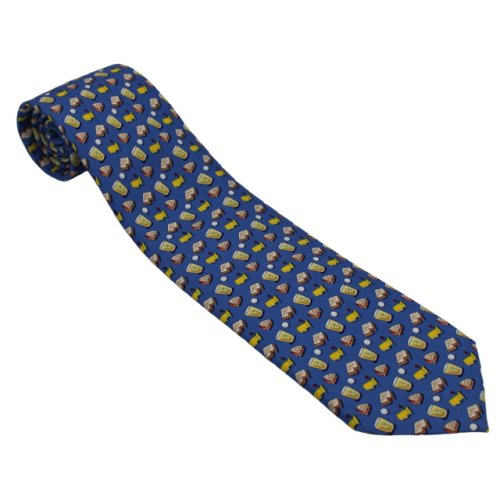 Masters Vineyard Vines Blue Silk Concessions Icons Pattern Tie 