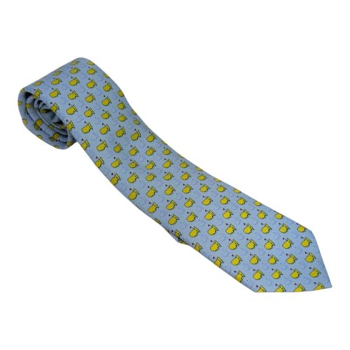 Masters Vineyard Vines Light Blue Neck Ties with Yellow Flags 
