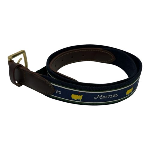 Masters Vineyard Vines Navy Blue Woven Belt with Flag 