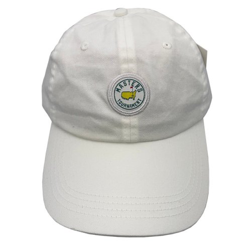 Masters White Cotton Hat with Circle Patch 