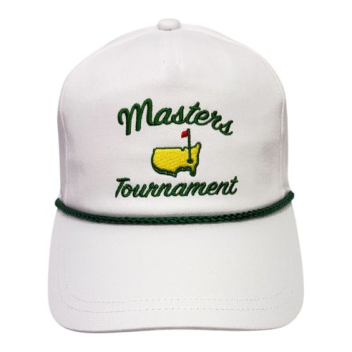 Masters White Rope Hat in Script with Map 
