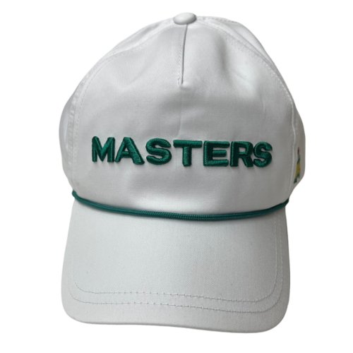 Masters White Rope Hat with Raised Lettering 