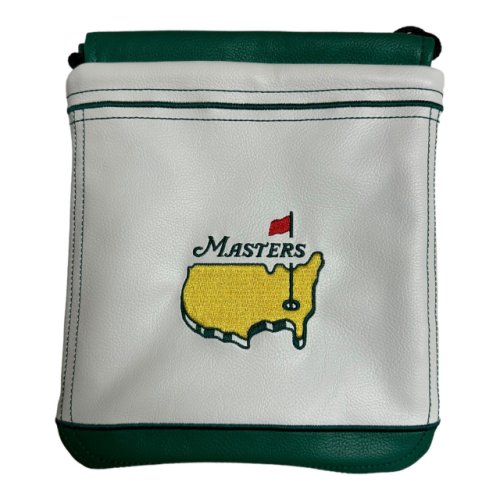 Masters White Valuables Pouch with Green Trim 