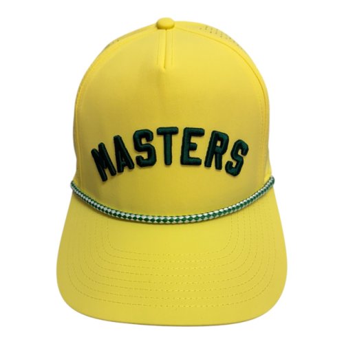 Masters Yellow Rope Hat with Raised Lettering and Perforated Back 
