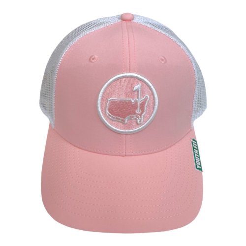 Masters Youth Fit Pink and White Performance Tech Mesh Back Hat Circle Logo 