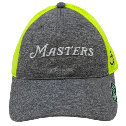 Masters Youth Grey and Neon Yellow Performance Tech Hat 