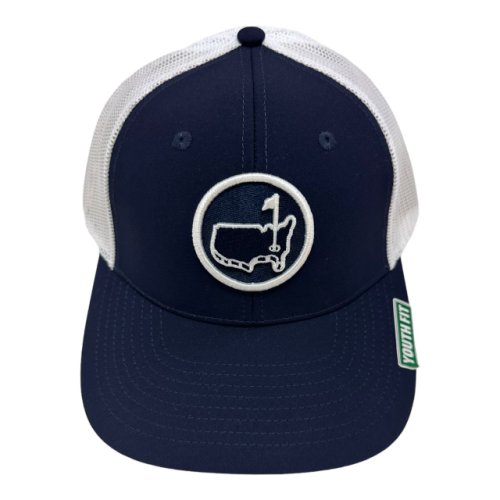 Masters Youth Navy Trucker Hat with Circle Patch 