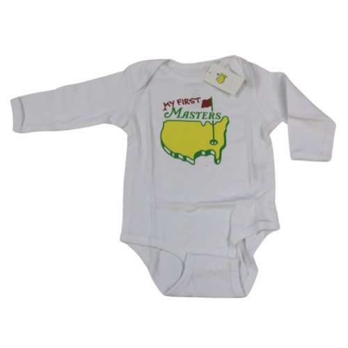 My First Masters Long Sleeve White Onesie 