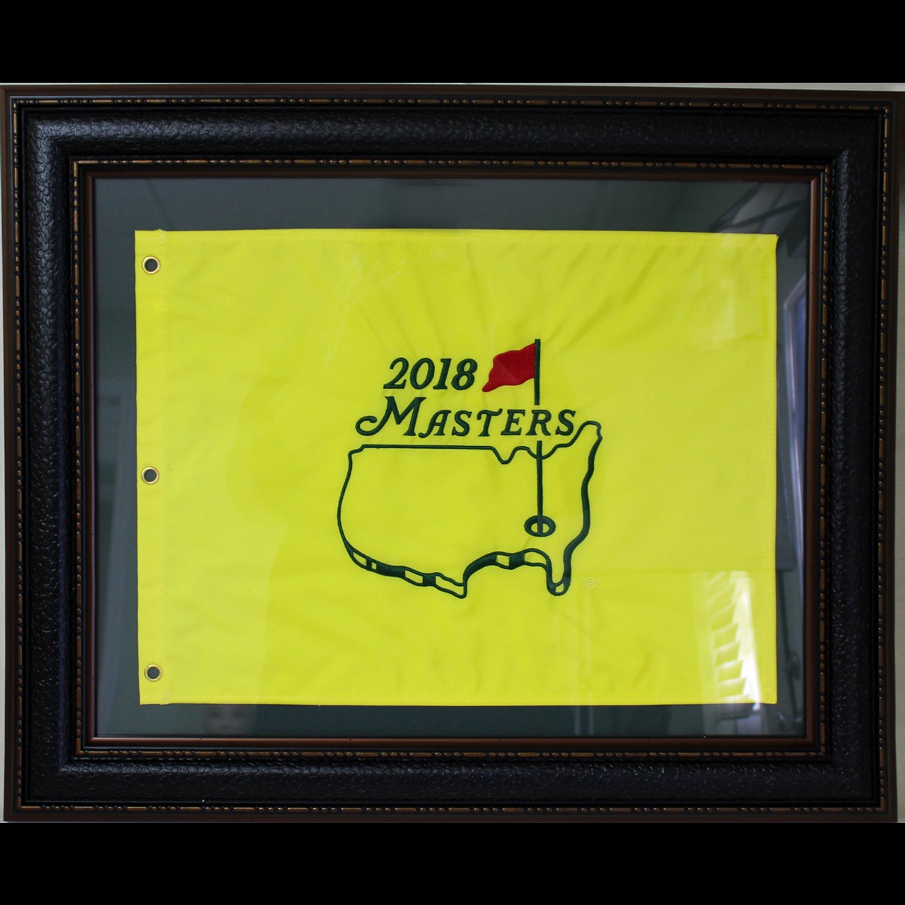 2018 Masters Pin Flag - Framed