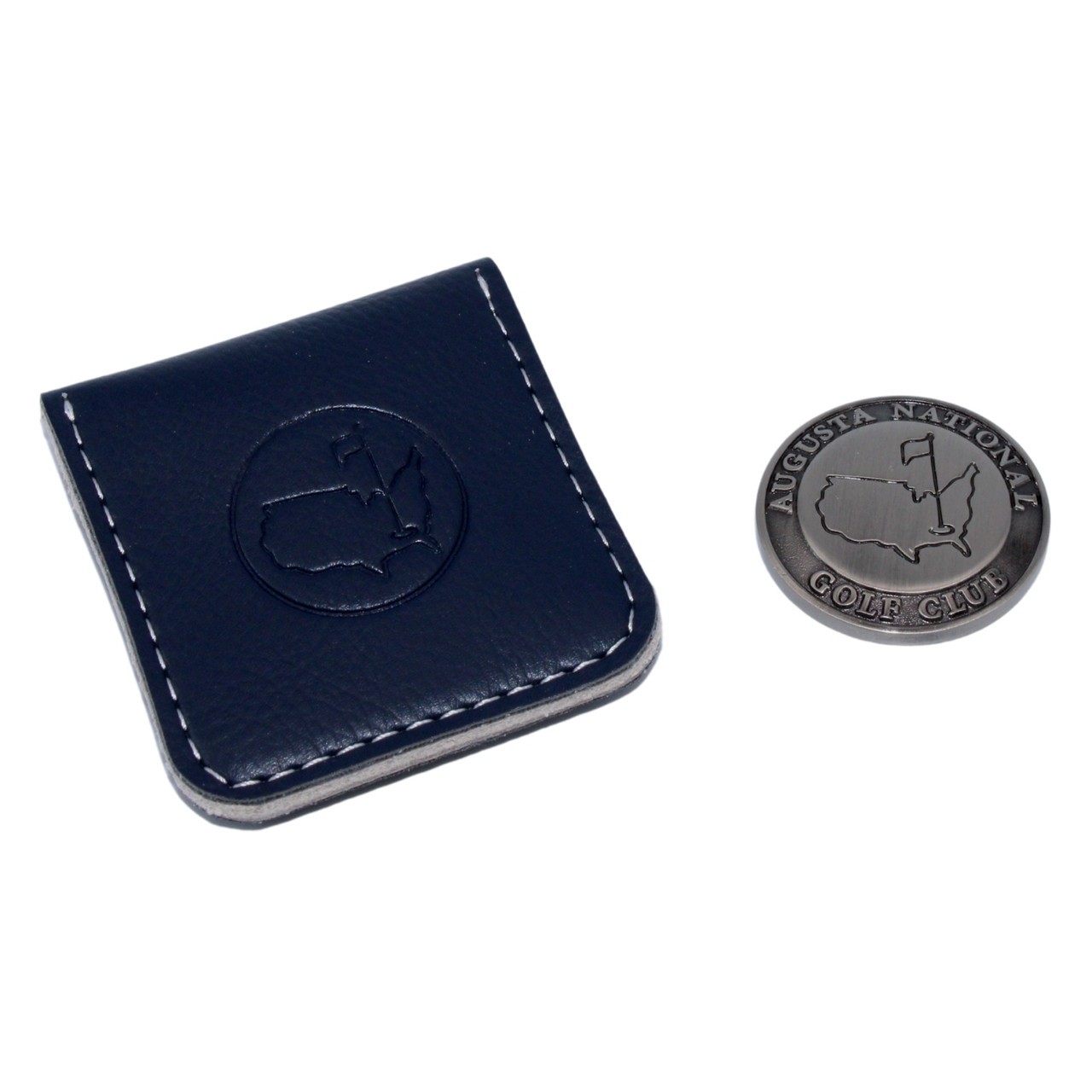 Masters Berckman's Ball Marker and Navy Leather Pouch