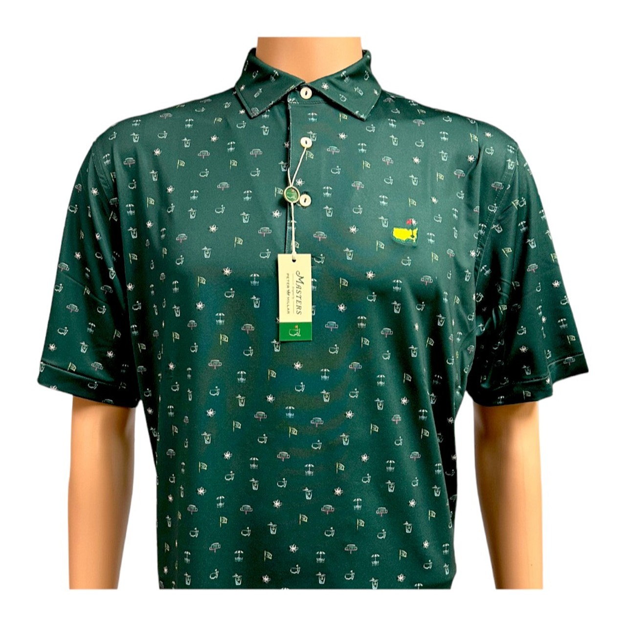 Masters Peter Millar Green Augusta Icons Performance Tech Polo