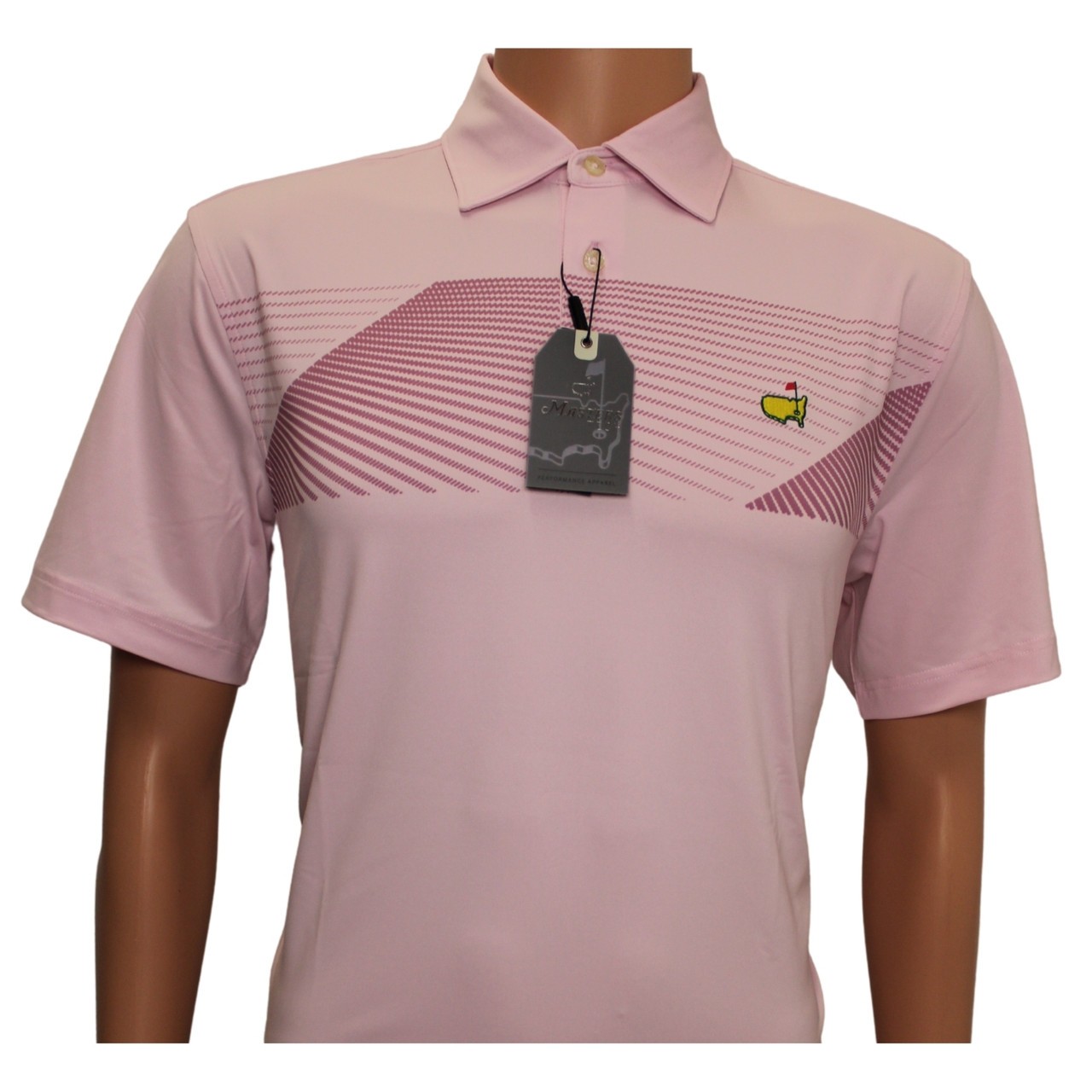 Masters Pink Performance Tech Shirt with Merlot Design - Small Only