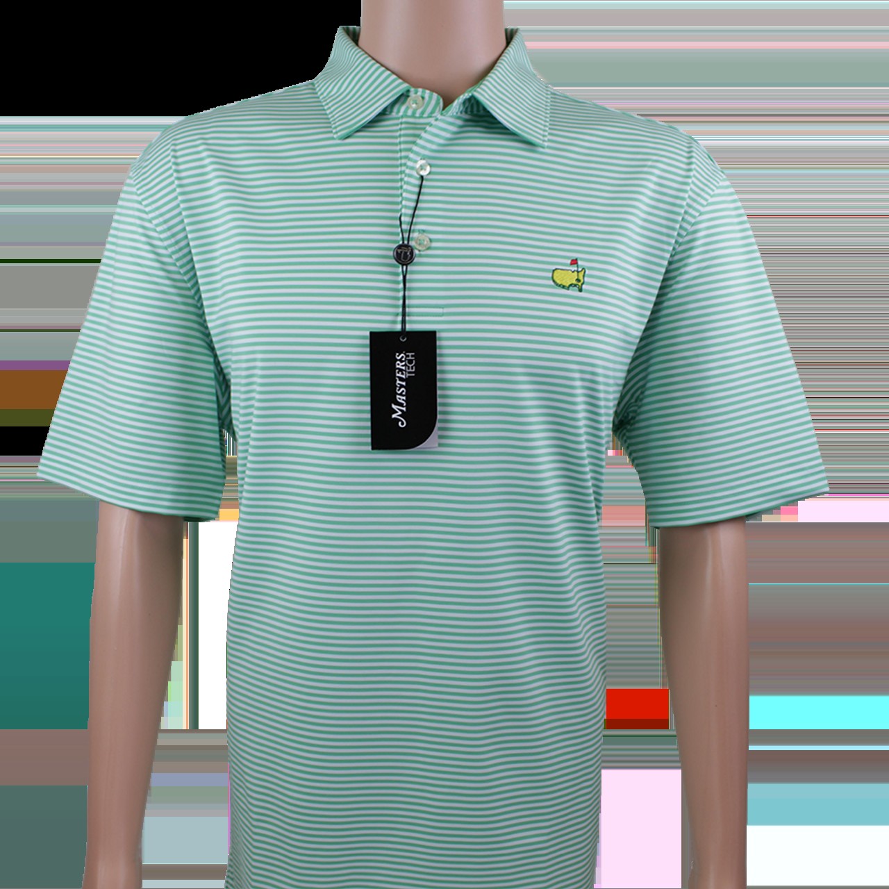 Masters Spring Green & White Striped Performance Tech Golf ...