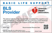 BLS Provider Refresher (September 27th at 6:00 pm) 