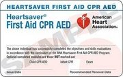 Heartsaver First Aid (August 4th at 6 pm.) 