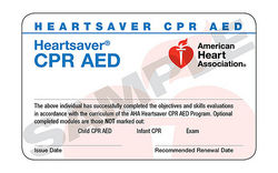 Heartsaver CPR and AED (October 8th, at 6:00 pm)