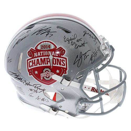 2014 Ohio State Buckeyes Team Signed Full Size Authentic Pro Line Speed 2014 National Championship Commemorative Helmet - Certified Authentic 