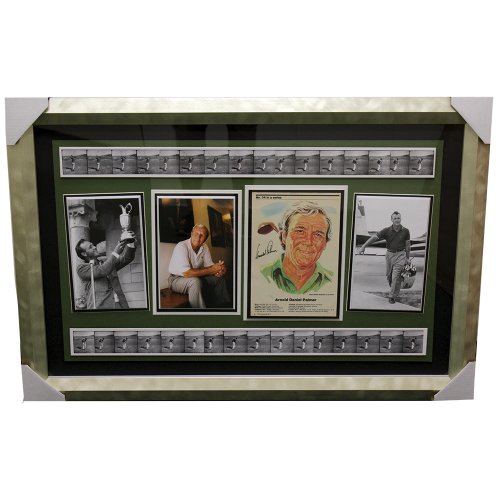 Arnold Palmer Swing Reel with 4 Photos Shadow Box 26x38 - PSA/DNA Certified Authentic 
