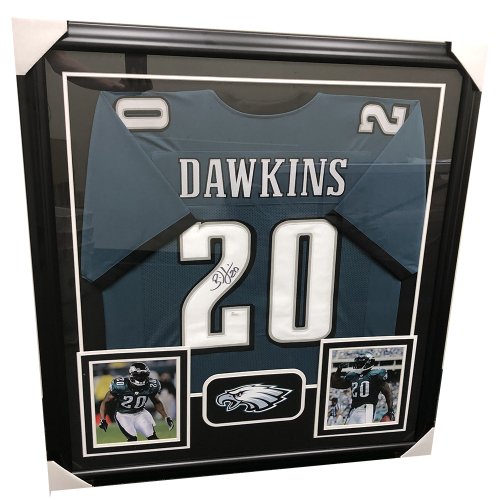 Brian Dawkins Philadelphia Eagles Framed Autographed Home Jersey - JSA Authentic 