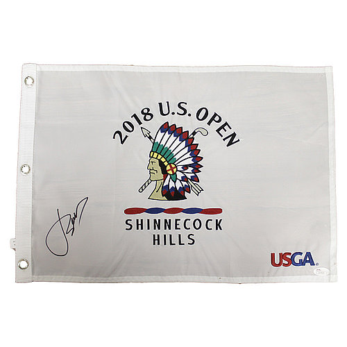 Jordan Spieth Autographed Signed (Black) 2018 US Open Pin Flag - JSA Certified Authentic 
