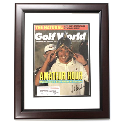 Phil Mickelson Autographed Framed 1991 Golf World Magazine - JSA Authentic 