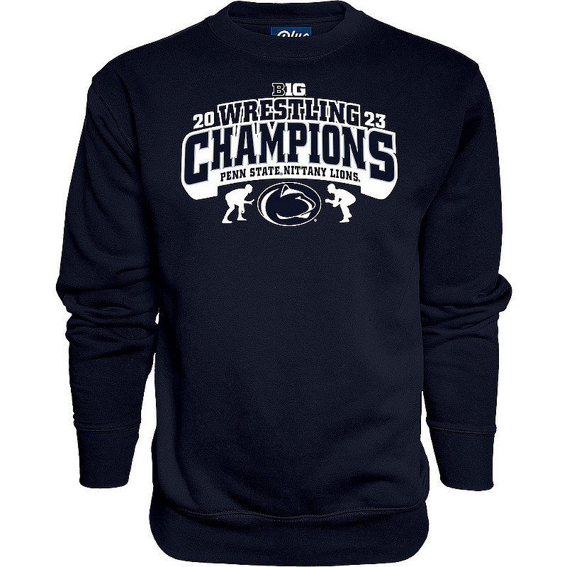Blue 84 Penn State 2023 Big Ten Wrestling Champions Crewneck Sweatshirt Navy Nittany Lions (PSU) (Blue 84)