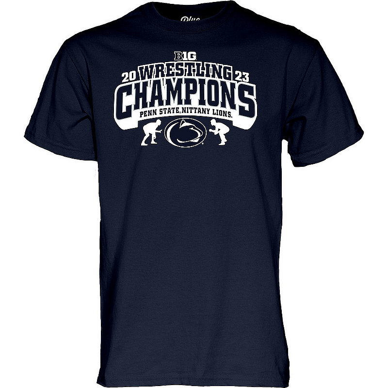Penn State 2023 Big Ten Wrestling Champions T-Shirt Navy