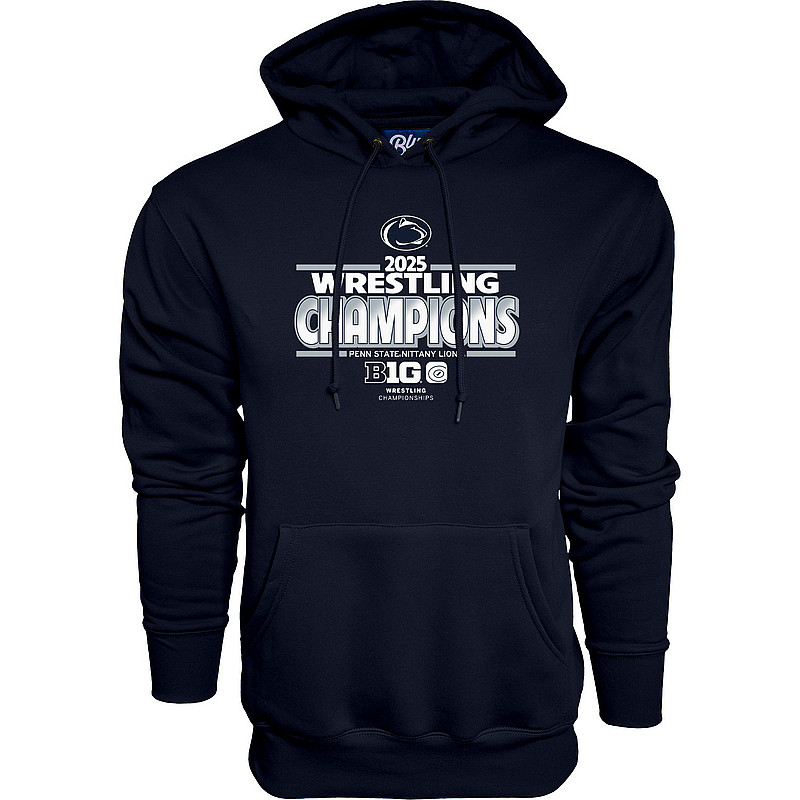 Blue 84 Penn State 2025 Big Ten Wrestling Champions Hooded Sweatshirt Navy Nittany Lions (PSU) (Blue 84)