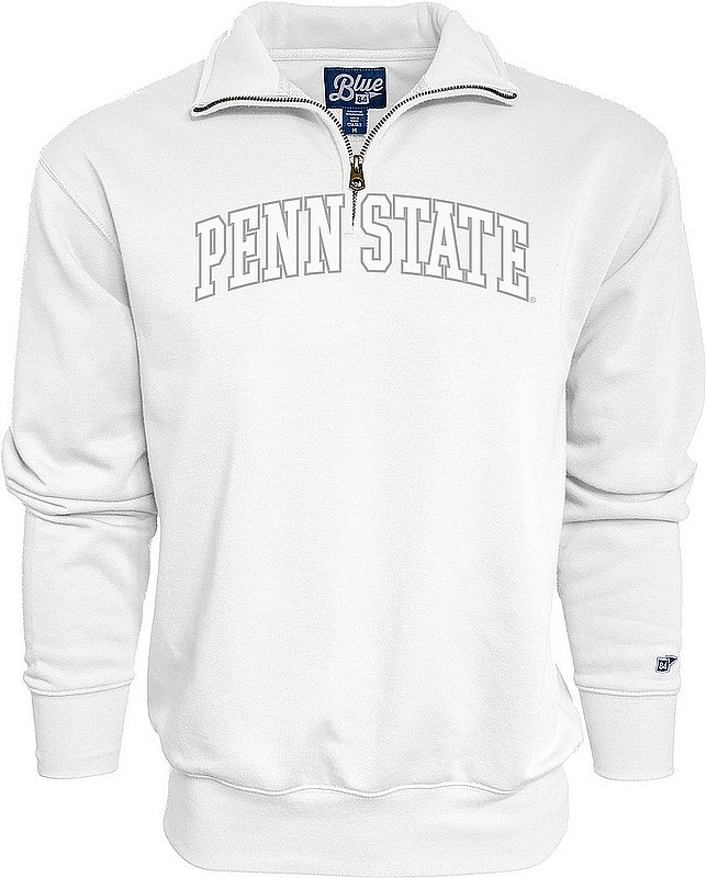 Blue 84 Penn State Arching White Out Quarter Zip Sweatshirt Nittany Lions (PSU) (Blue 84)
