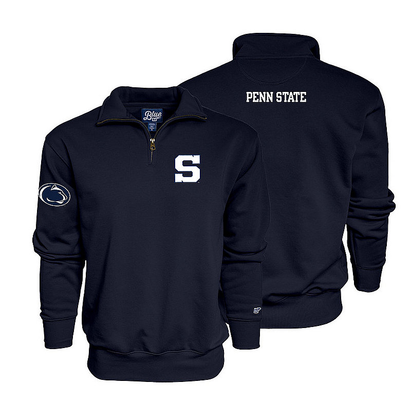 Blue 84 Penn State Block S Embroidered Quarter Zip Sweatshirt Navy Nittany Lions (PSU) (Blue 84 )