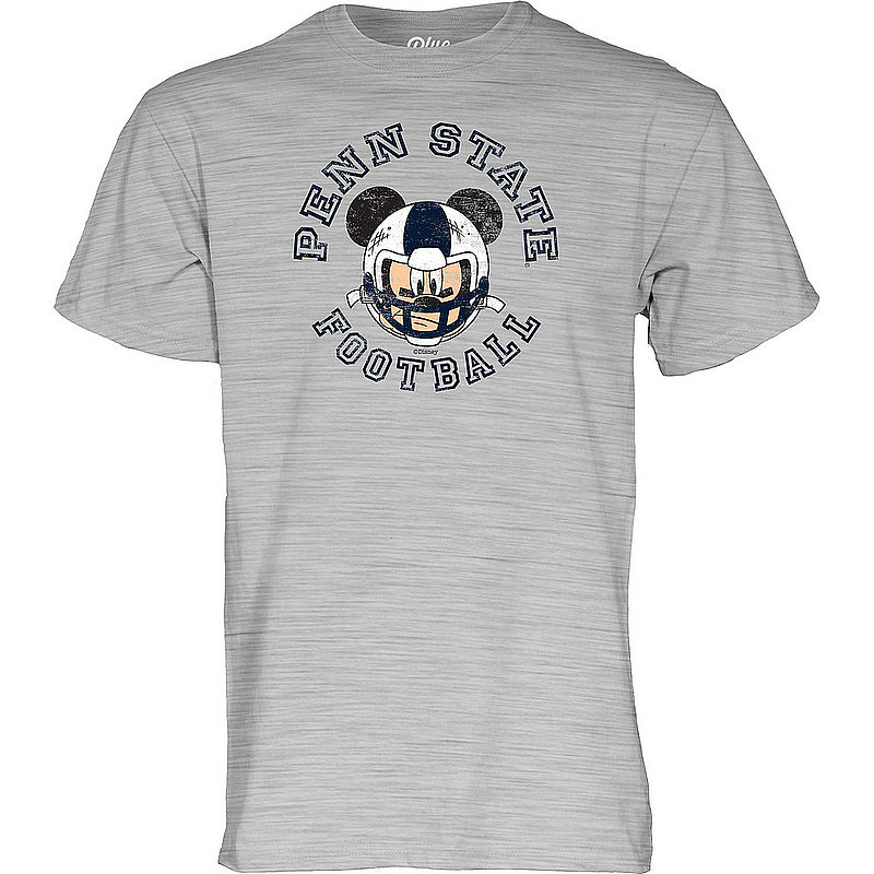 Blue 84 Penn State Disney Mickey Football Heather Grey T-Shirt Nittany Lions (PSU) (Blue 84 )